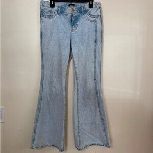 Express Light Wash Flare Jeans